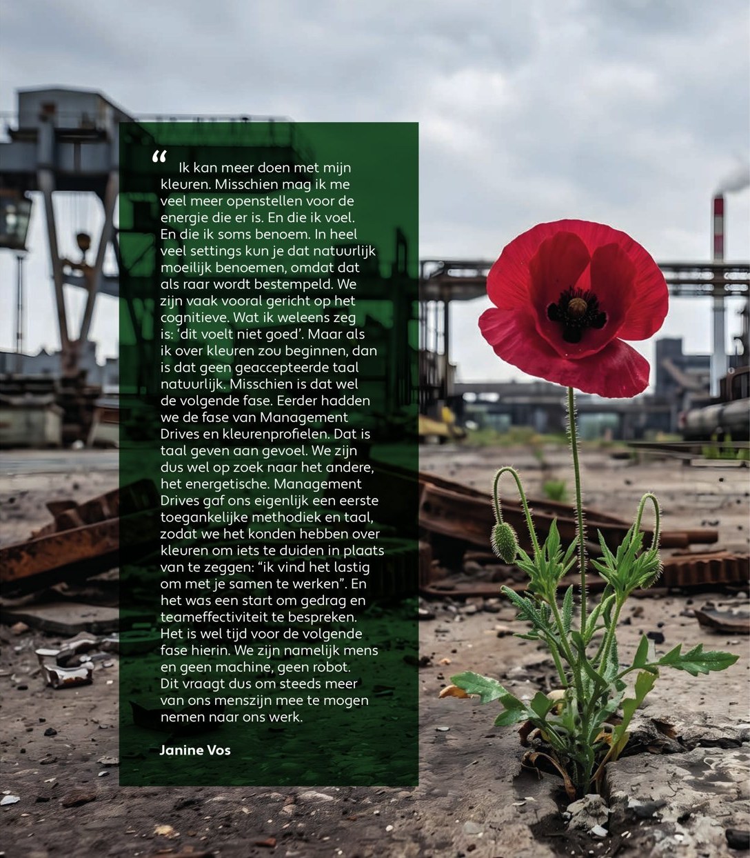 Citaat van Janine Vos uit het boek